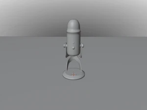 蓝色雪人麦克风 3D 模型