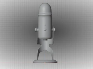 蓝色雪人麦克风 3D 模型