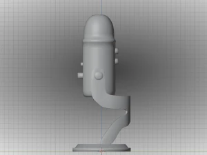 蓝色雪人麦克风 3D 模型