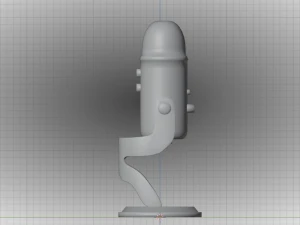 蓝色雪人麦克风 3D 模型