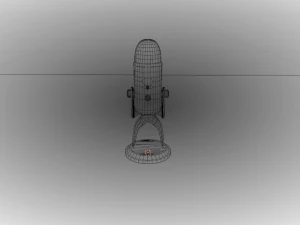 蓝色雪人麦克风 3D 模型