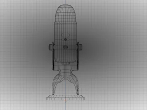 蓝色雪人麦克风 3D 模型
