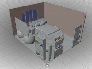Haru Bedroom Modello 3D