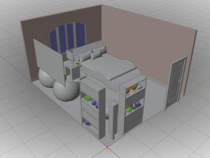 Haru Bedroom 3D Model