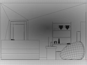Haru Bedroom 3D Model