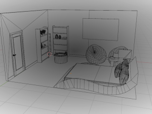 Haru Bedroom Modello 3D