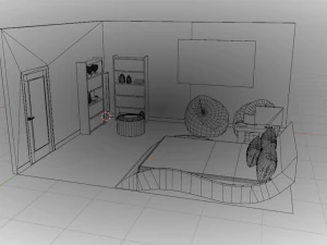 Haru Bedroom 3D Model