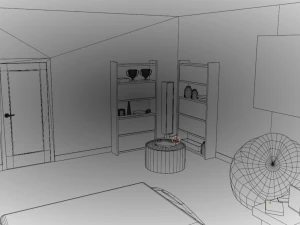 Haru Bedroom 3D Model