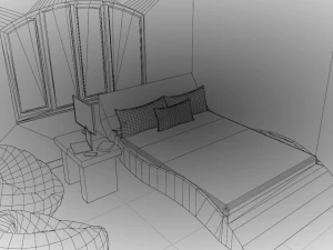 Haru Bedroom 3D Model