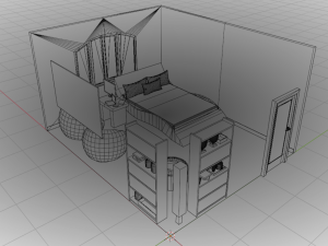 Haru Bedroom Modello 3D