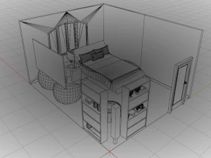 Haru Bedroom 3D Model