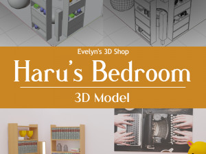 Haru Bedroom Modello 3D