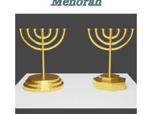 Menorah Modello 3D