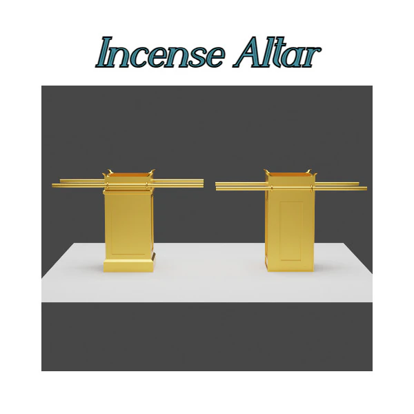 Incense Altar 3D Model .c4d .max .obj .3ds .fbx .stl .blend 