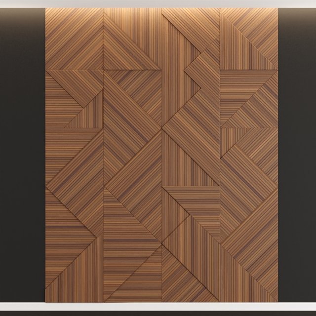 headboard made of wood mdf panels Modelo 3D .c4d .max .obj .3ds .fbx .stl .blend 