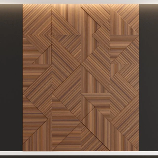 headboard made of wood mdf panels 3D Model .c4d .max .obj .3ds .fbx .stl .blend