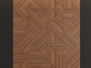 headboard made of wood mdf panels 3D 模型