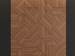 cabecera hecha de paneles de madera mdf Modelo 3D