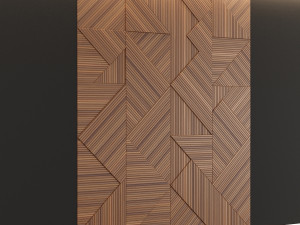 headboard made of wood mdf panels Modelo 3D