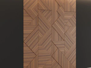 headboard made of wood mdf panels 3D Model