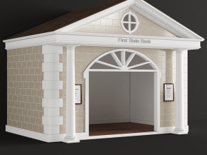 children playhouse first state bank for kids 3D 模型