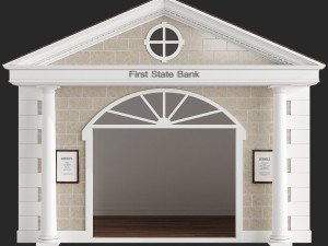 children playhouse first state bank for kids 3D Model