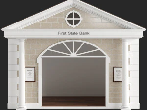 children playhouse first state bank for kids 3D Model