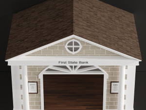 children playhouse first state bank for kids 3D Model