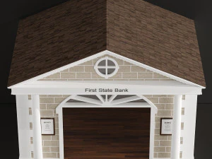 children playhouse first state bank for kids 3D Model