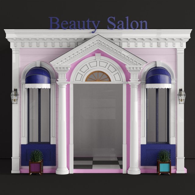 children playhouse beauty salon for kids 3D 模型 .c4d .max .obj .3ds .fbx .stl .blend 