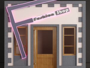 children playhouse fashion shop for kids 3D 模型