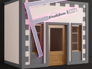 children playhouse fashion shop for kids 3D Model