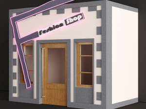 children playhouse fashion shop for kids 3D Model