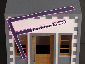 sklep z modą dla dzieci, domek do zabaw dla dzieci Model 3D