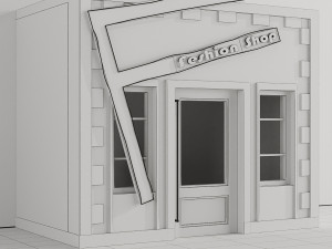 children playhouse fashion shop for kids 3D Model