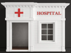 children playhouse hospital for kids 3D Model