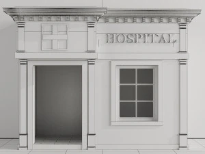 children playhouse hospital for kids 3D Model