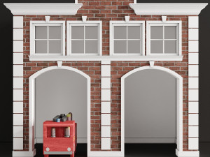 children playhouse fire department for kids 3D 模型