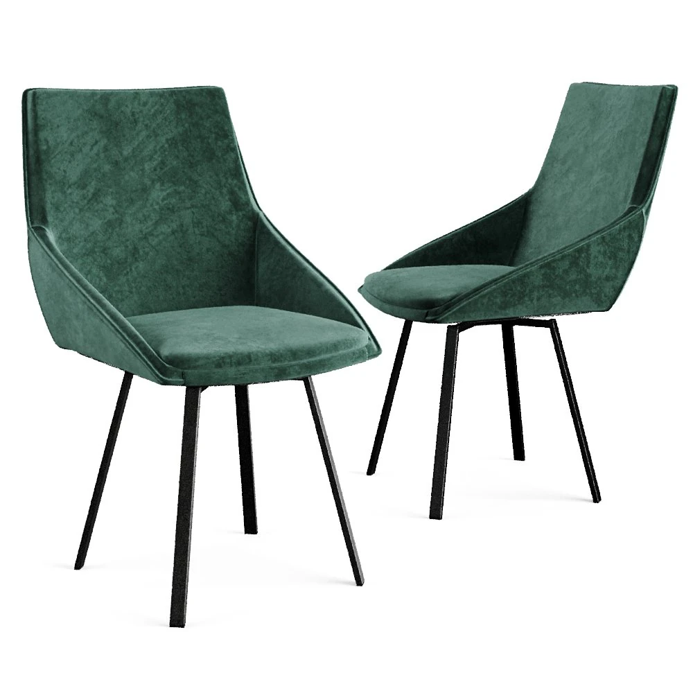 nappa velvet swivel dining chair 3D Model .c4d .max .obj .3ds .fbx .stl .blend 