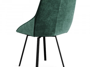 nappa velvet swivel dining chair 3D-Modell