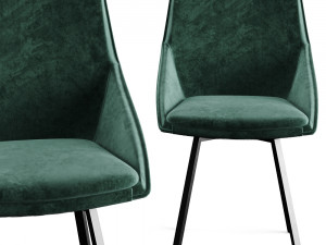 nappa velvet swivel dining chair 3D-Modell