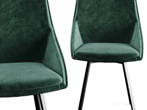 nappa velvet swivel dining chair 3D Model