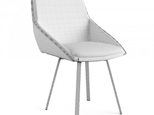 nappa velvet swivel dining chair 3D-Modell