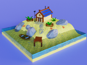 a house on the island 3D Модель