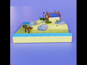 a house on the island 3D Model