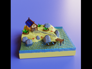 a house on the island 3D Model