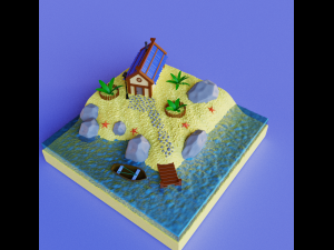 a house on the island 3D Model