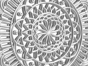 silver coloured mandala 3D 模型