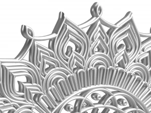 mandala berwarna perak Model 3D