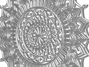 mandala berwarna perak Model 3D